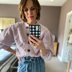 WHO WHAT WEAR by Target lilac puff sleeve cardigan